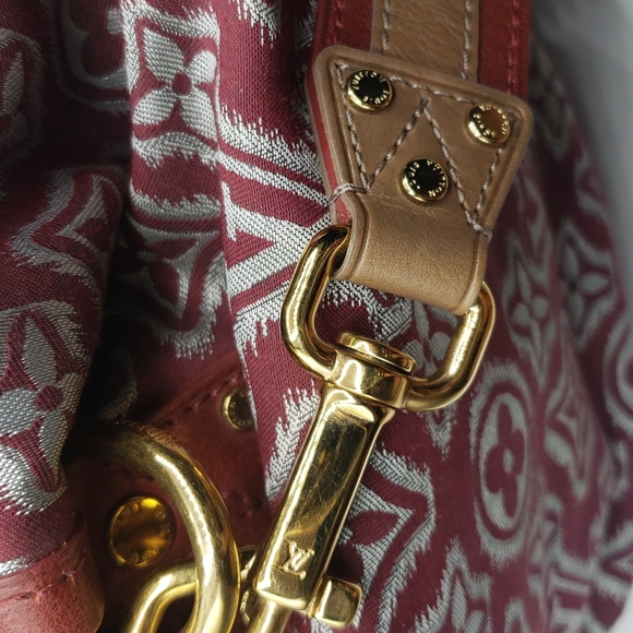 LOUIS VUITTON SIZE ONE SIZE COLOR BURGUNDY AND GRAY 100% AUTHENTIC - Picture 8 of 13